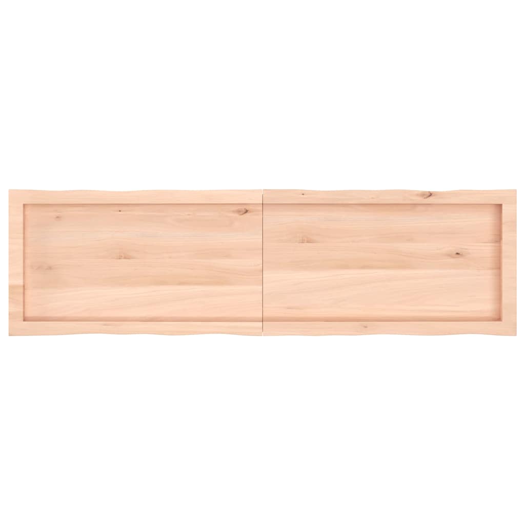 Tischplatte 140x40x(2-6) cm Massivholz Unbehandelt Baumkante