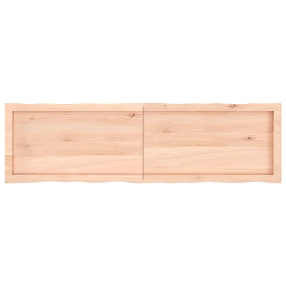 Tischplatte 140x40x(2-6) cm Massivholz Unbehandelt Baumkante
