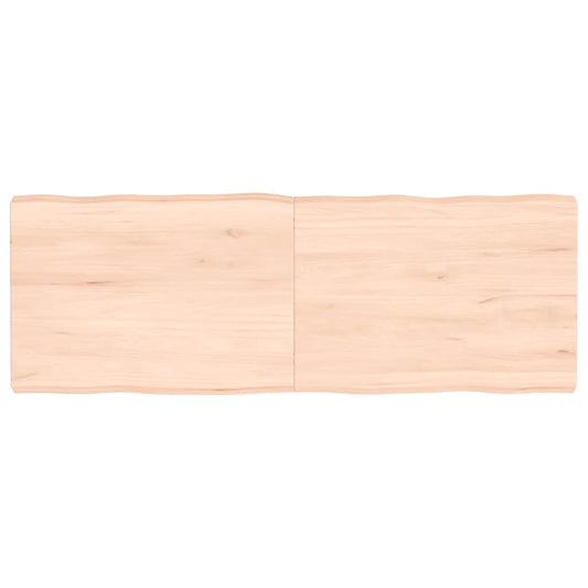 Tischplatte 140x50x(2-6) cm Massivholz Unbehandelt Baumkante
