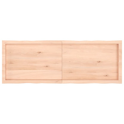 Tischplatte 140x50x(2-6) cm Massivholz Unbehandelt Baumkante
