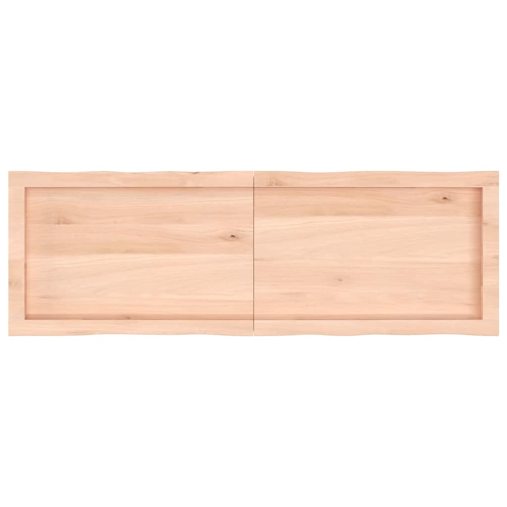 Tischplatte 140x60x(2-6) cm Massivholz Unbehandelt Baumkante