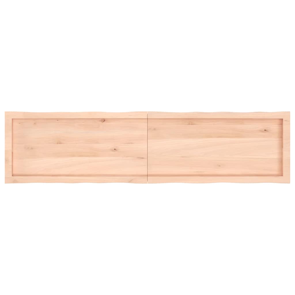 Tischplatte 160x40x(2-6) cm Massivholz Unbehandelt Baumkante