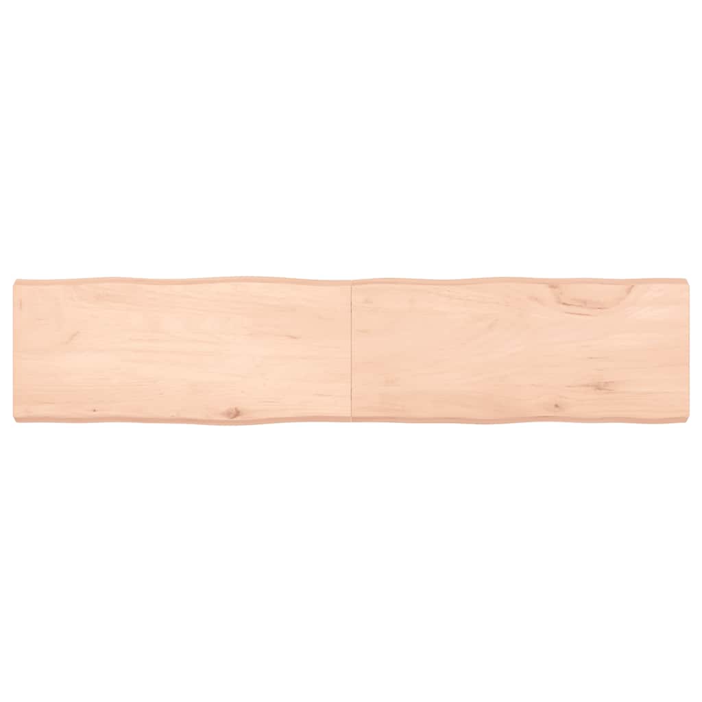 Tischplatte 180x40x(2-6) cm Massivholz Unbehandelt Baumkante
