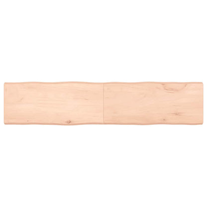 Tischplatte 180x40x(2-6) cm Massivholz Unbehandelt Baumkante