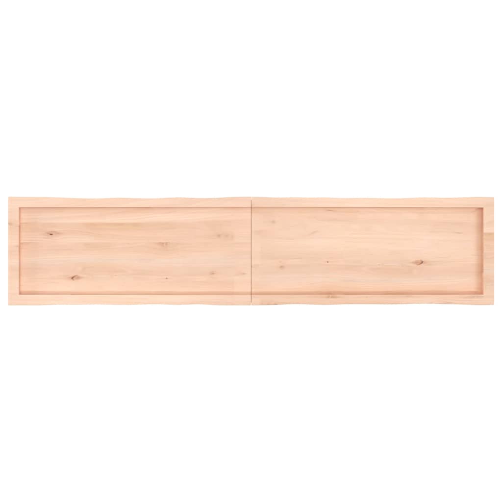 Tischplatte 180x40x(2-6) cm Massivholz Unbehandelt Baumkante