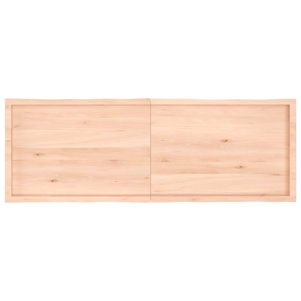 Tischplatte 180x60x(2-4) cm Massivholz Unbehandelt Baumkante