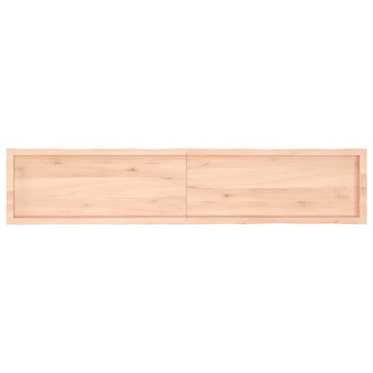Tischplatte 200x40x(2-4) cm Massivholz Unbehandelt Baumkante