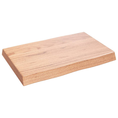 Tischplatte 60x40x(2-6) cm Massivholz Behandelt Baumkante