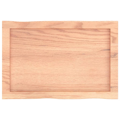 Tischplatte 60x40x(2-6) cm Massivholz Behandelt Baumkante