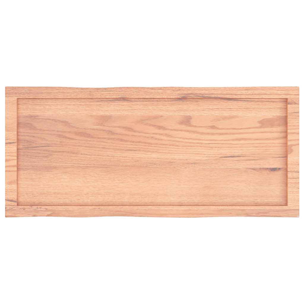 Tischplatte 100x40x(2-4) cm Massivholz Behandelt Baumkante