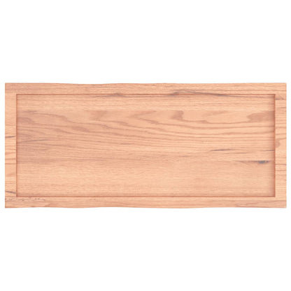 Tischplatte 100x40x(2-4) cm Massivholz Behandelt Baumkante
