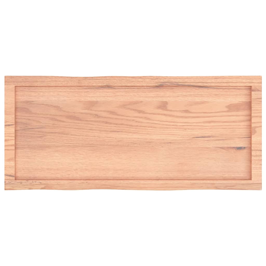 Tischplatte 100x40x(2-6) cm Massivholz Behandelt Baumkante
