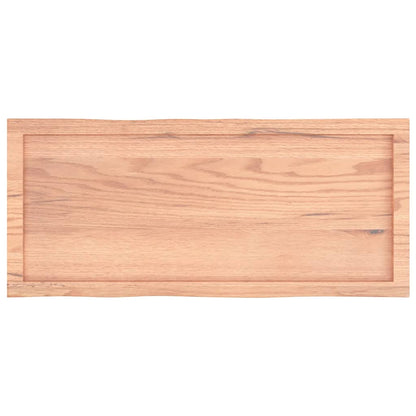 Tischplatte 100x40x(2-6) cm Massivholz Behandelt Baumkante