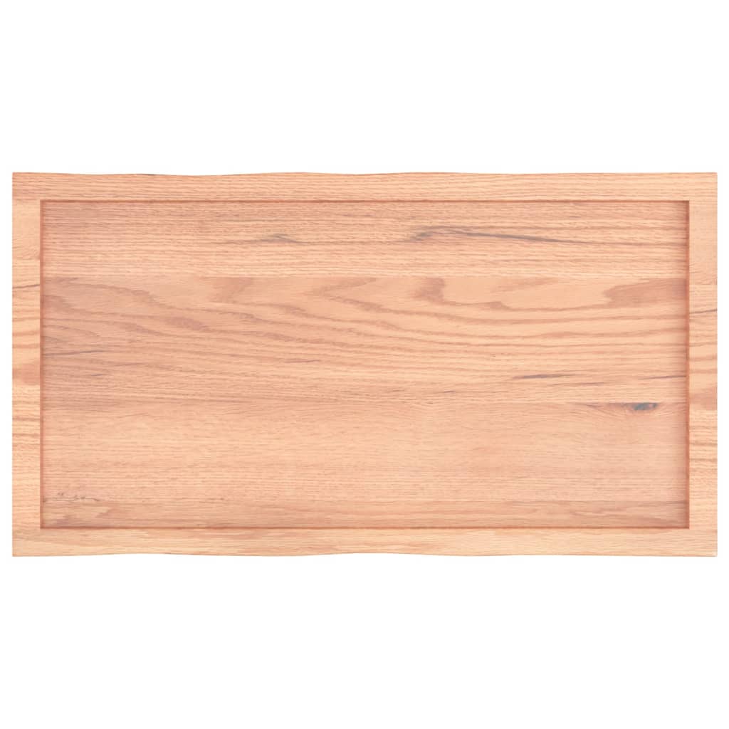 Tischplatte 100x50x(2-4) cm Massivholz Behandelt Baumkante