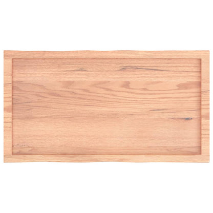 Tischplatte 100x50x(2-4) cm Massivholz Behandelt Baumkante