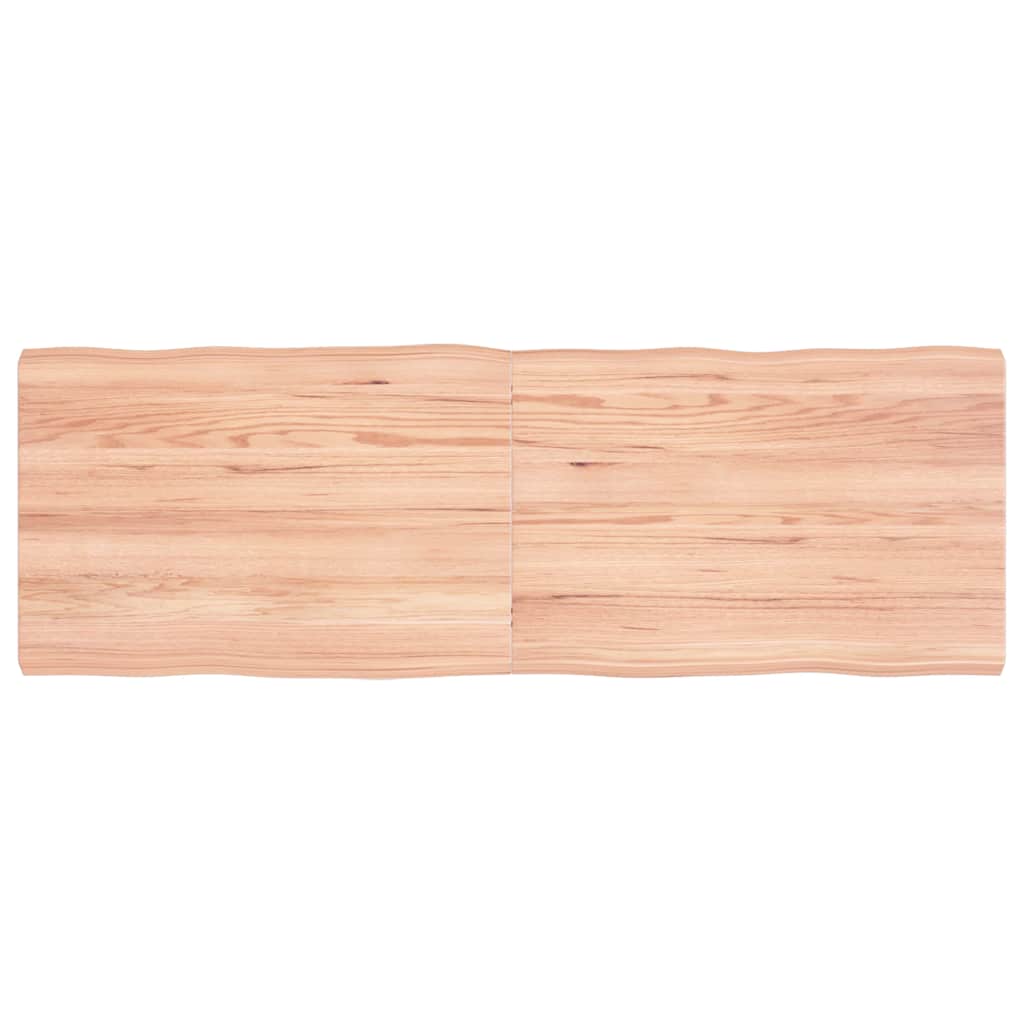 Tischplatte 120x40x(2-4) cm Massivholz Behandelt Baumkante