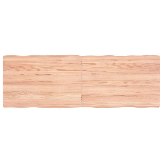 Tischplatte 120x40x(2-4) cm Massivholz Behandelt Baumkante