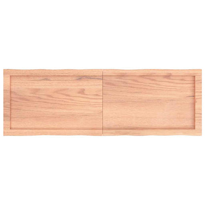 Tischplatte 120x40x(2-4) cm Massivholz Behandelt Baumkante
