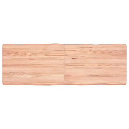 Tischplatte 120x40x(2-6) cm Massivholz Behandelt Baumkante