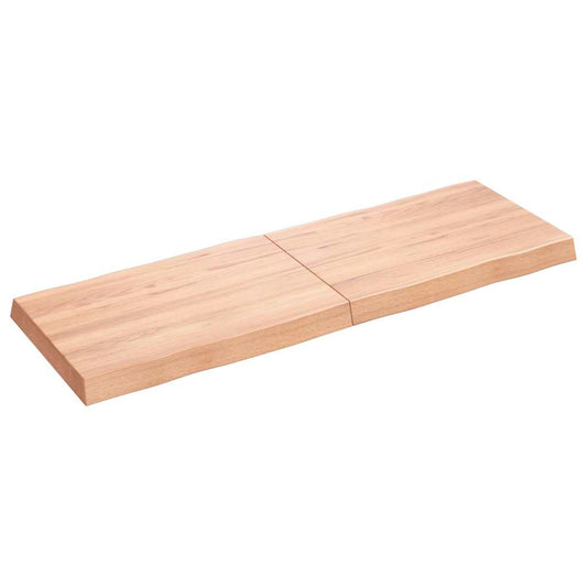 Tischplatte 120x40x(2-6) cm Massivholz Behandelt Baumkante