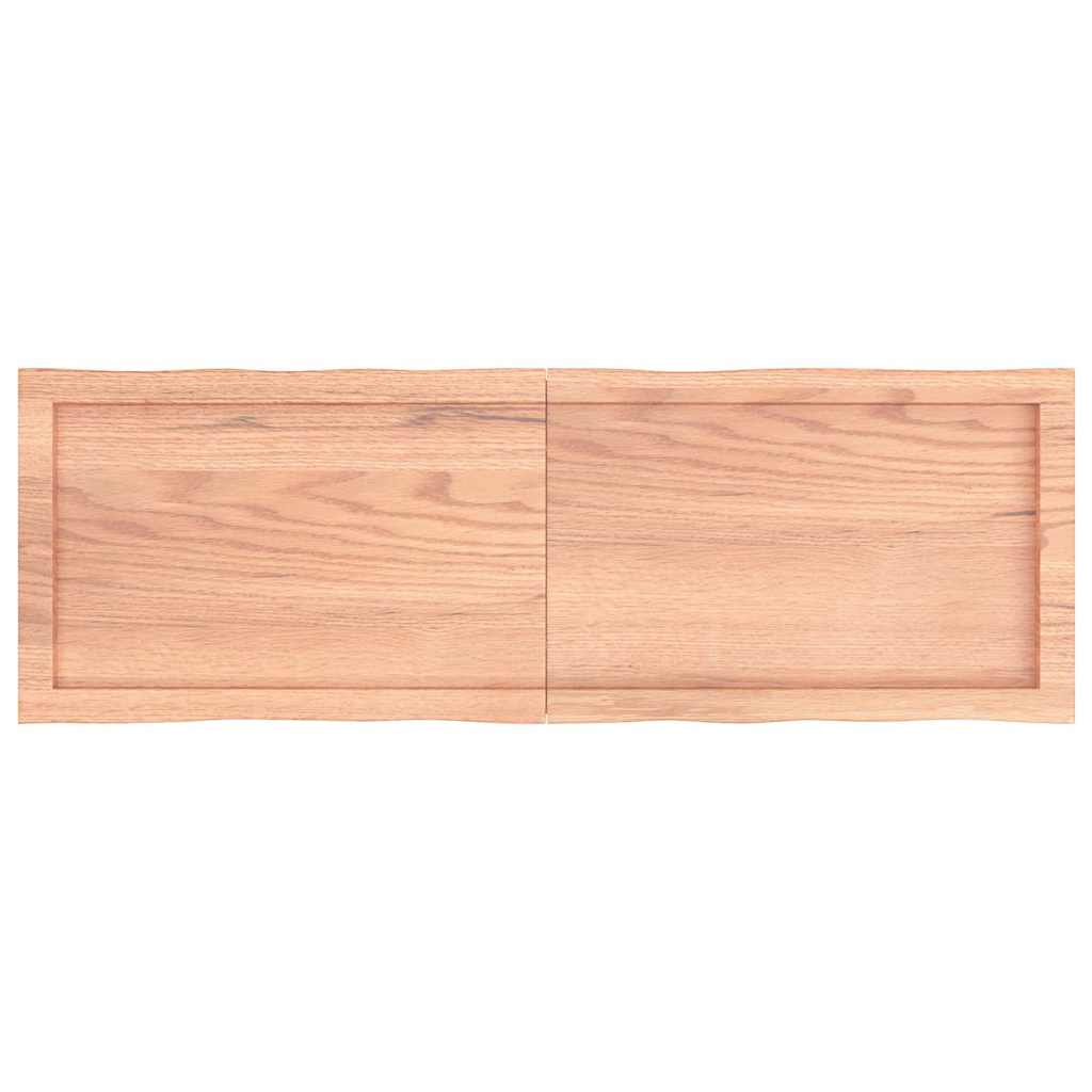 Tischplatte 120x40x(2-6) cm Massivholz Behandelt Baumkante