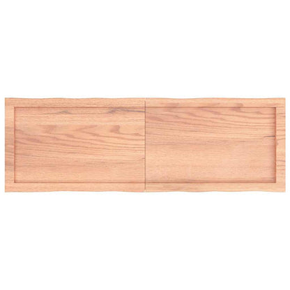 Tischplatte 120x40x(2-6) cm Massivholz Behandelt Baumkante