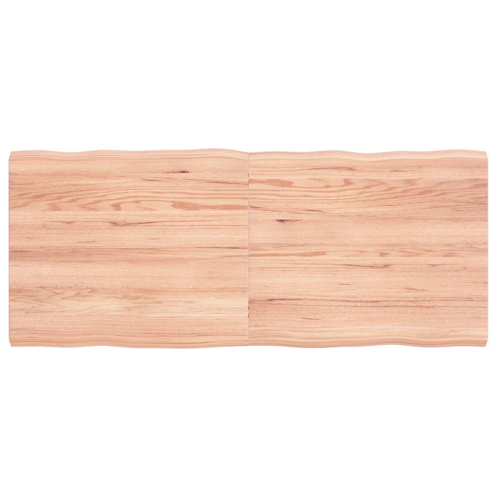 Tischplatte 120x50x(2-4) cm Massivholz Behandelt Baumkante