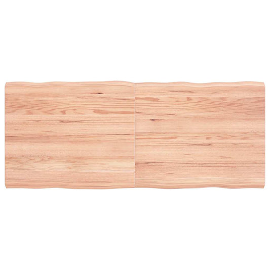 Tischplatte 120x50x(2-4) cm Massivholz Behandelt Baumkante