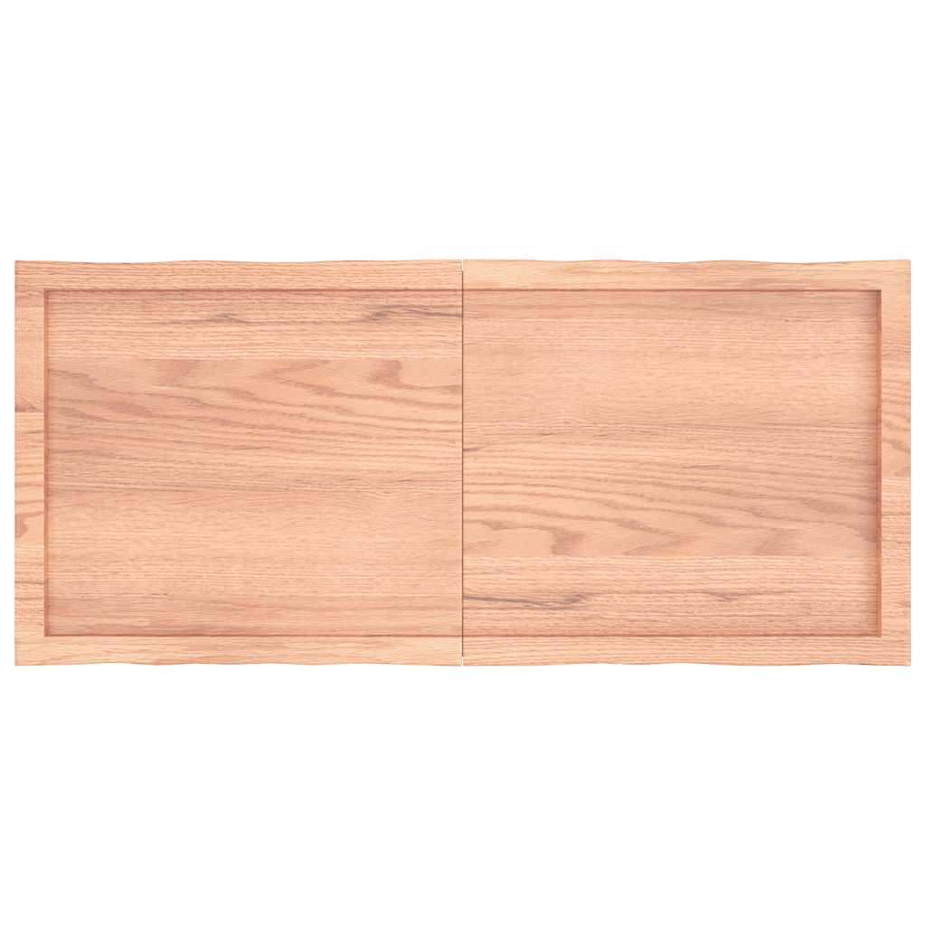 Tischplatte 120x50x(2-4) cm Massivholz Behandelt Baumkante