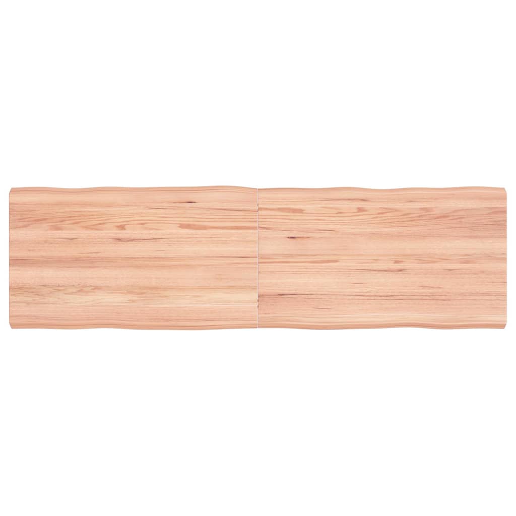 Tischplatte 140x40x(2-4) cm Massivholz Behandelt Baumkante