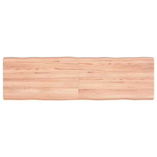Tischplatte 140x40x(2-6) cm Massivholz Behandelt Baumkante