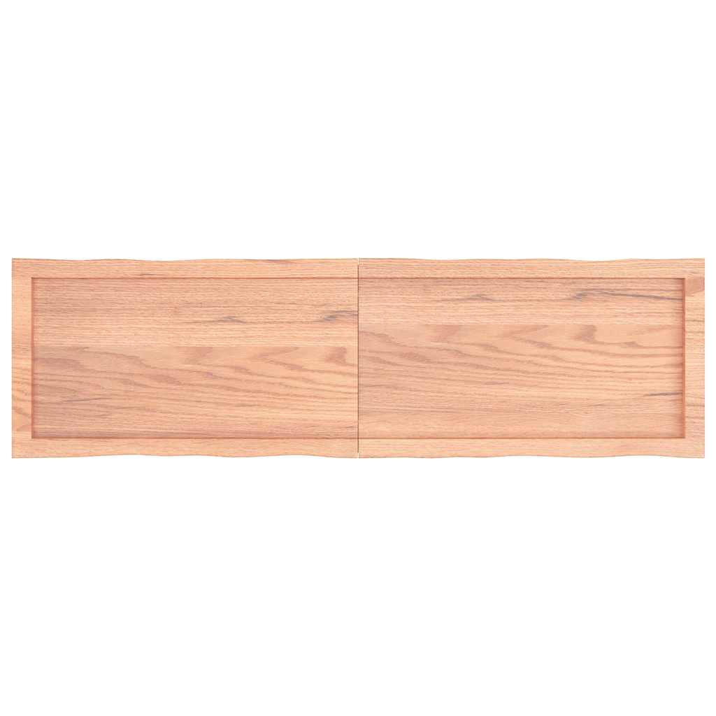 Tischplatte 140x40x(2-6) cm Massivholz Behandelt Baumkante