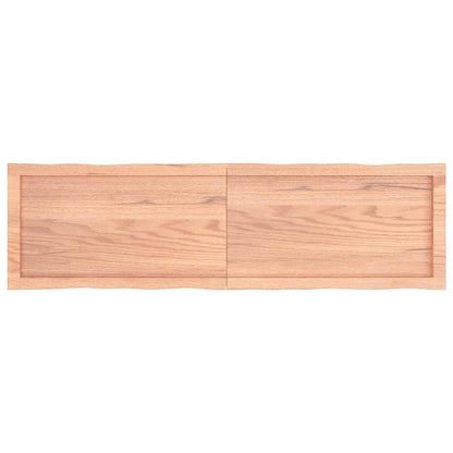 Tischplatte 140x40x(2-6) cm Massivholz Behandelt Baumkante