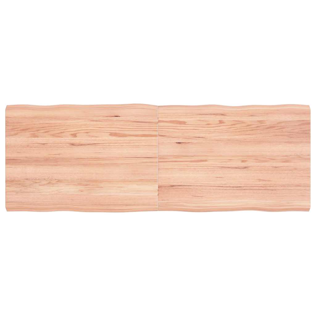 Tischplatte 140x50x(2-4) cm Massivholz Behandelt Baumkante