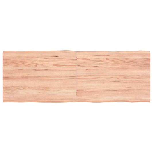 Tischplatte 140x50x(2-4) cm Massivholz Behandelt Baumkante