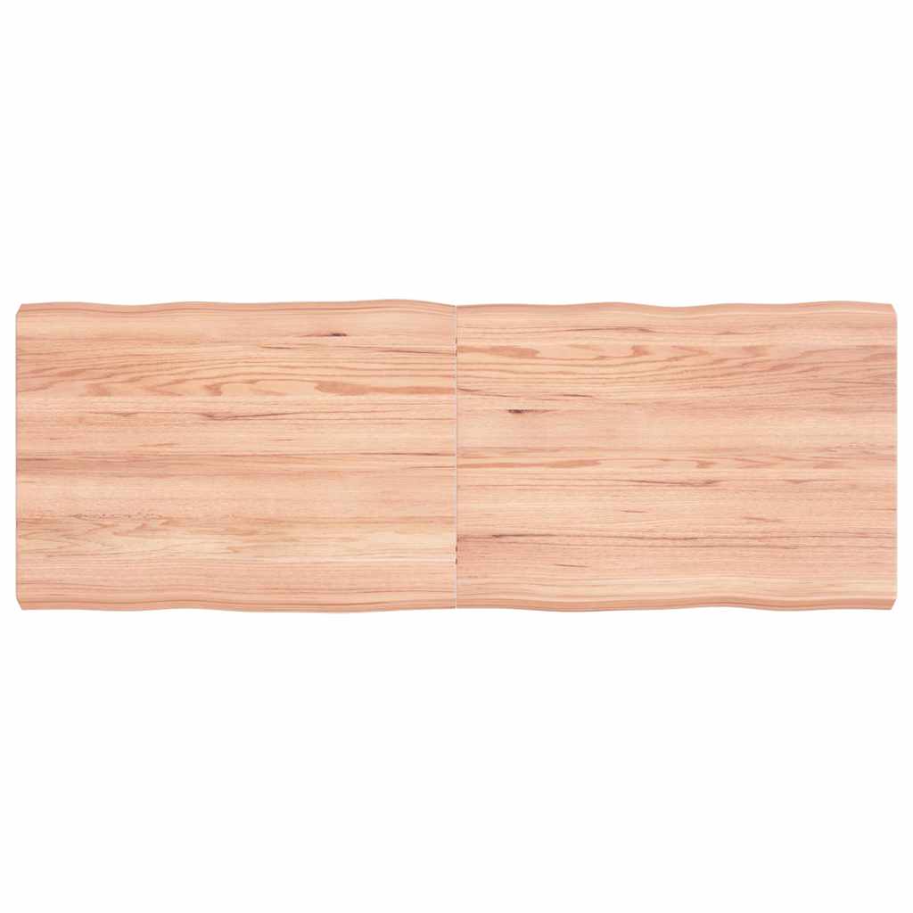 Tischplatte 140x50x(2-6) cm Massivholz Behandelt Baumkante