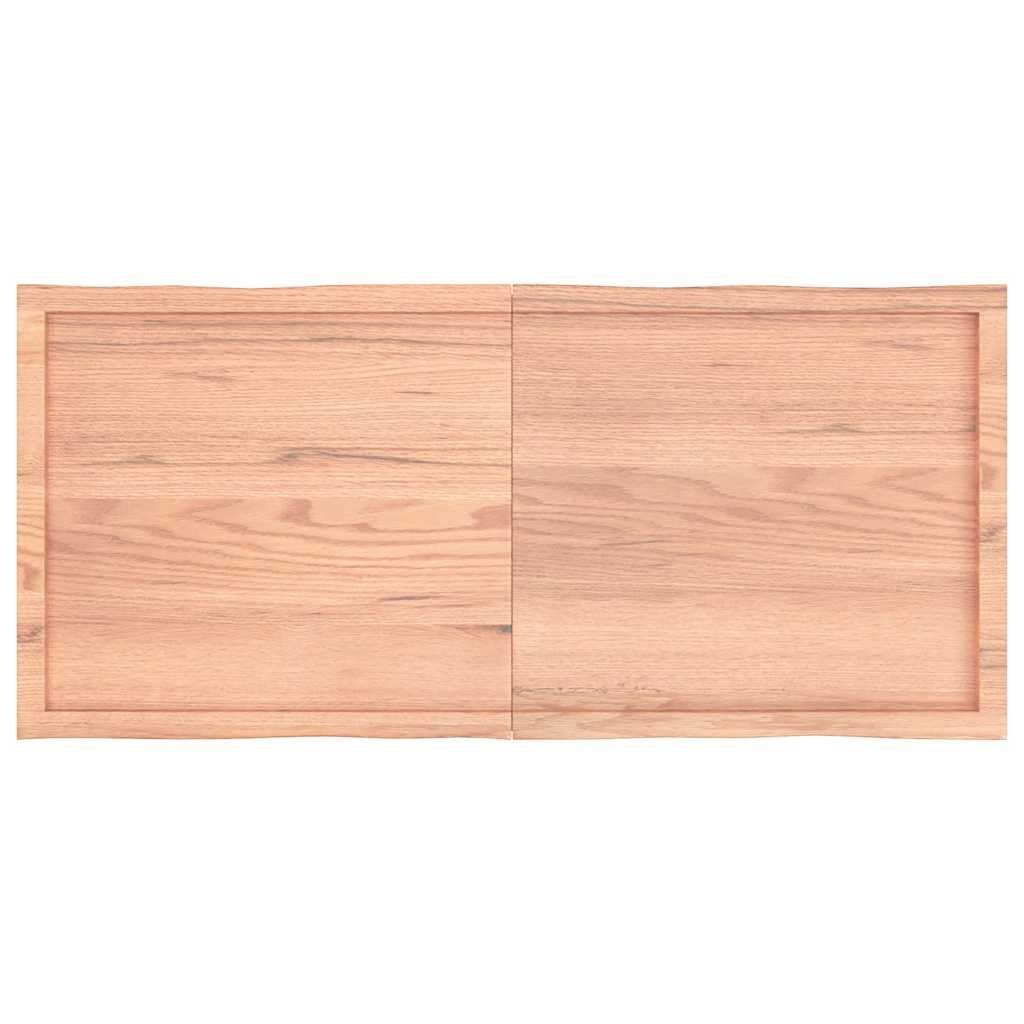 Tischplatte 140x60x(2-4) cm Massivholz Behandelt Baumkante
