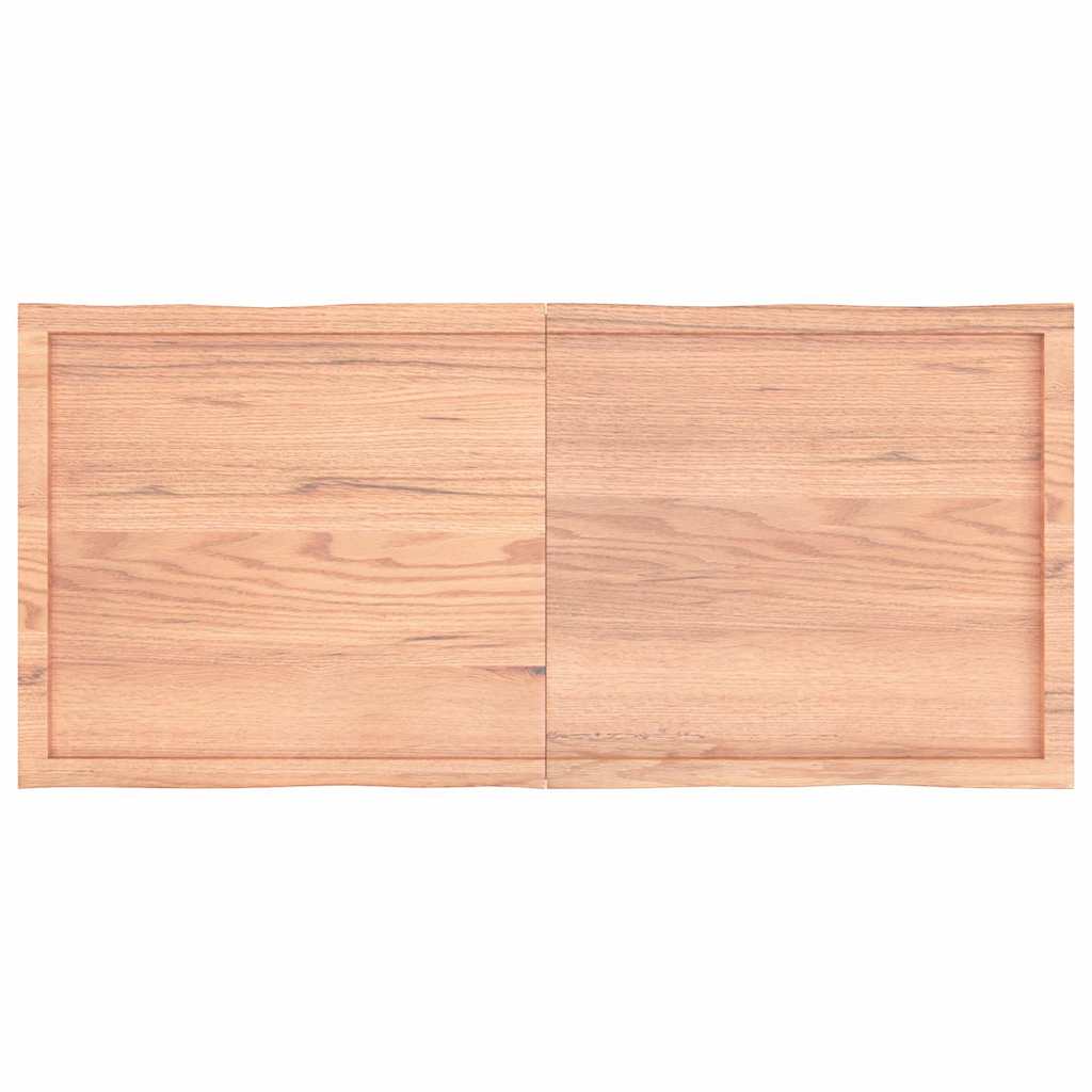 Tischplatte 140x60x(2-6) cm Massivholz Behandelt Baumkante