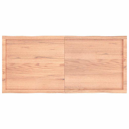 Tischplatte 140x60x(2-6) cm Massivholz Behandelt Baumkante