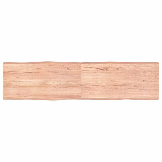 Tischplatte 160x40x(2-6) cm Massivholz Behandelt Baumkante