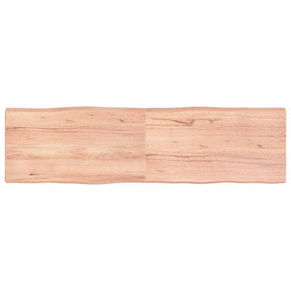 Tischplatte 180x50x(2-6) cm Massivholz Behandelt Baumkante