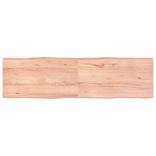 Tischplatte 180x50x(2-6) cm Massivholz Behandelt Baumkante