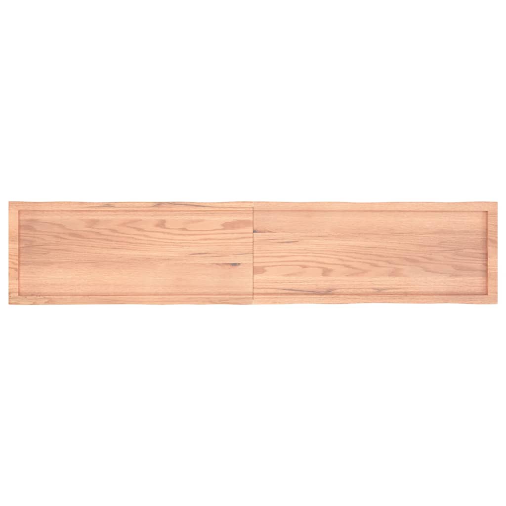 Tischplatte 200x40x(2-6) cm Massivholz Behandelt Baumkante
