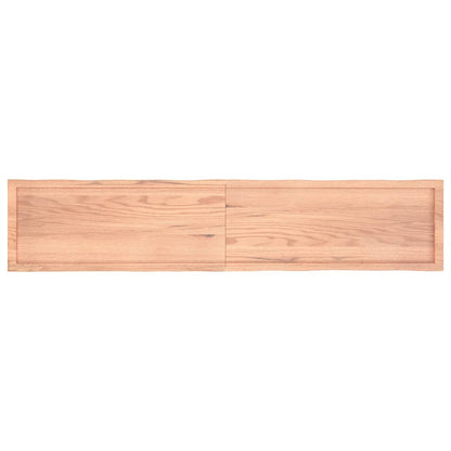 Tischplatte 200x40x(2-6) cm Massivholz Behandelt Baumkante