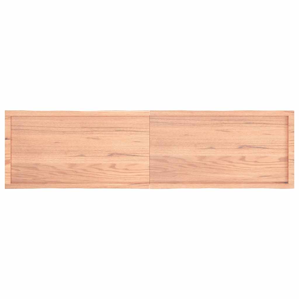 Tischplatte 200x50x(2-6) cm Massivholz Behandelt Baumkante