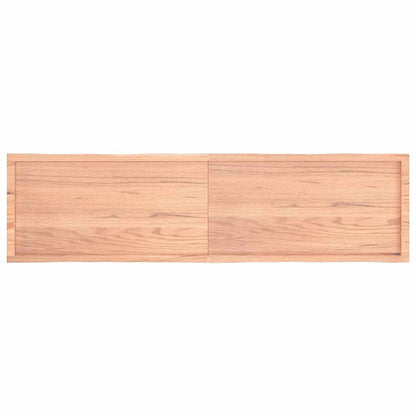 Tischplatte 200x50x(2-6) cm Massivholz Behandelt Baumkante