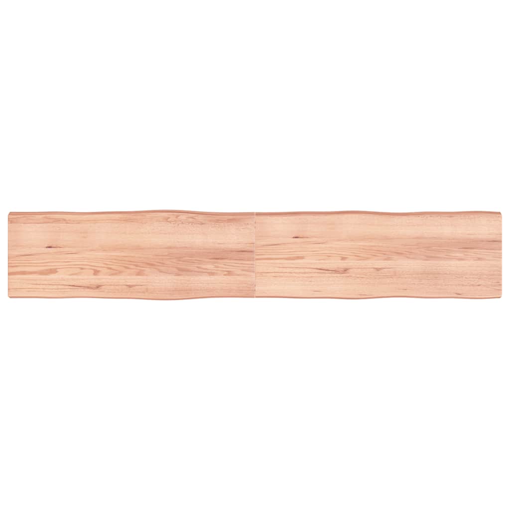 Tischplatte 220x40x(2-6) cm Massivholz Behandelt Baumkante