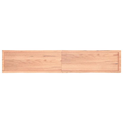 Tischplatte 220x40x(2-6) cm Massivholz Behandelt Baumkante