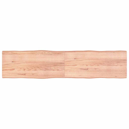 Tischplatte 220x50x(2-4) cm Massivholz Behandelt Baumkante