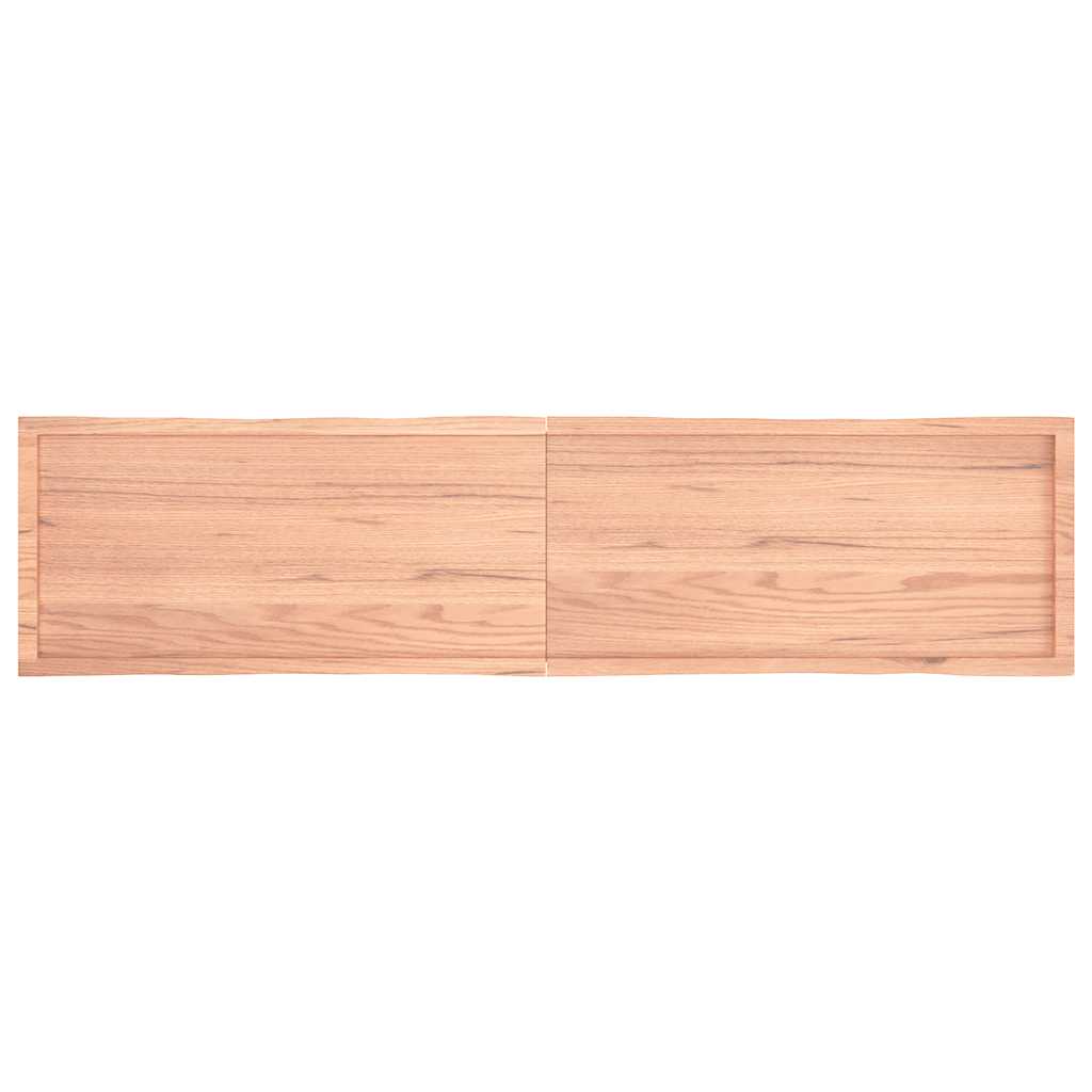 Tischplatte 220x50x(2-4) cm Massivholz Behandelt Baumkante